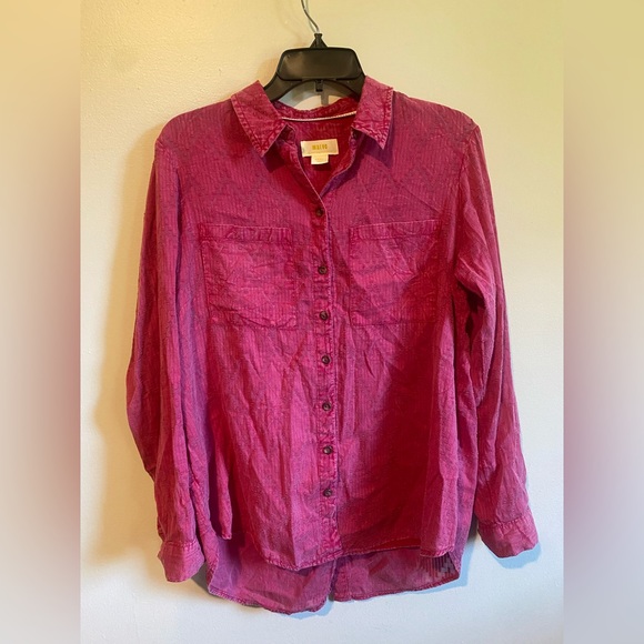 Anthropologie Maeve The Cate Button Down Shirt Small - Picture 2 of 8